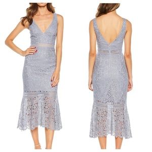 BARDOT Sienna Lace Trumpet Dress Blue Sz 12/XL